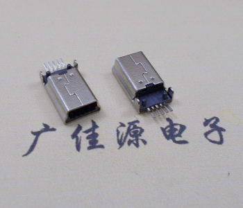 迷你Mini USB 5pin公頭貼片,闆上180度插頭連接器