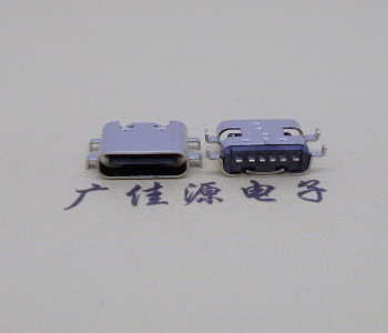 闆上型卧式Type-c6p母座四腳沉0.8mm/1.2mm/1.6mm無彈。