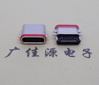 usb 3.1type-c24p母座沉闆1.0mm前插後貼防水