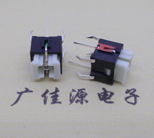 帶燈複位式按鍵|6x6x7.2紅綠|插件輕觸開關