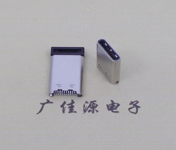 TYPE-C24P夾闆式公頭超薄鉚壓和拉伸款 可夾0.7mm厚度PCB闆 USB-C連接器數據音頻充電口