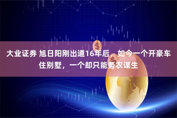 大业证券 旭日阳刚出道16年后，如今一个开豪车住别墅，一个却只能务农谋生