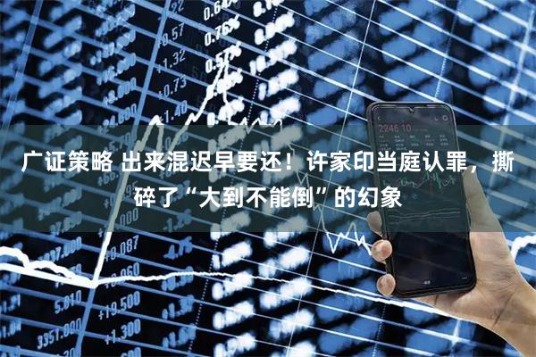 广证策略 出来混迟早要还！许家印当庭认罪，撕碎了“大到不能倒”的幻象