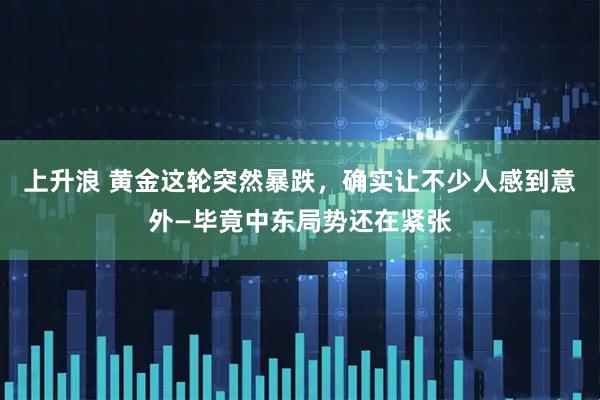 上升浪 黄金这轮突然暴跌，确实让不少人感到意外—毕竟中东局势还在紧张